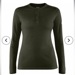 Fjallraven Singi Henley Top womens merino wool base layer